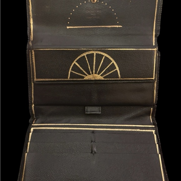 Louis Vuitton Black Epi Sarah Wallet – Hand-Painted Art Deco - Picture 6 of 16